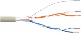 InLine Kabelis Telefono instaliacija 4 gyslų, 2x2x0,6mm, ekranuotas, 100m (69980)