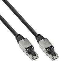 InLine ® Langų kabelis, U / UTP, 6A kat., be halogenų, AWG23, varis, juoda, 40m