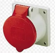 Mennekes Lizdas tablicowe proste raudona 16A 400V IP44 (MEN1385)