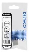 DELTACO Cat6A Keystone lizdas, LSA / 110 termination, plastikinis , 90, baltas / MD-124