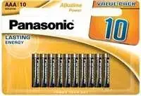 „Panasonic“ vienkartinės šarminės AAA baterijos, 10 vnt. pakuotė