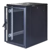TOTEN System G, 19 "spintelė, 18U, 600x1000, perforuotos priekinės durys, 800kg, juodas 19-G6018PP