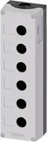 Siemens kasetės korpusas 6 skylių 22mm juoda-pilka M25 IP69k Sirius ACT (3SU1806-0AA00-0AB1)
