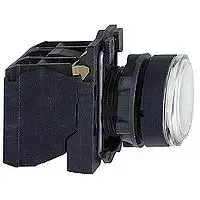 Schneider Electric 22mm baltas valdymo mygtukas su grįžtamam žibintu 1Z 1R (XB5AW31B5)