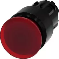 Siemens Apšviestas grybo mygtukas 22mm apvalus plastikinis raudonas 30mm be savaiminio grįžimo 3SU1001-1AA20-0AA0