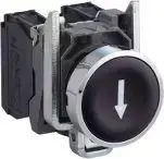 Schneider Electric Valdymo mygtukas 22mm juodas su grįžimu 1Z (XB4BA3351)