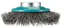 Makita Vielinis kūginis šlifavimo šepetys, banguota viela, 0.3mm, Ø 100 mm, X-LOCK D-73449