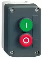 Schneider Electric 2 skylių valdymo dėžutė su mygtukais žalia/raudona IP65 (XALD213)