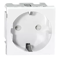 Orno NOEN GS, modulinis lizdas 45x45mm 1x2P+Z, F tipo schuko, 16A 250V, baltas