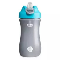 CHICCO 00006920200000 Vandens butelis su minkštu snapeliu 350 ml 2Y+ BOY