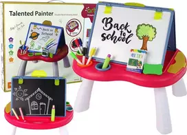 Lean Toys Piešimo lenta LeanToys 2in1, raudona