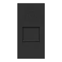 Orno NOEN RJ11, modulinis lizdas 22,5x45mm telefonas RJ11, juodas