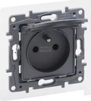 Legrand Niloe Selection Lizdas 2P+Z IP44 16A 250V su apsauginėmis žaliuzėmis, varžtiniai gnybtai, plieninė (762337)