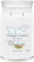Yankee Candle Signature Clean Cotton kvapni žvakė, 411 g