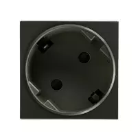 Orno NOEN GS, modulinis lizdas 45x45mm kampinis - 45° 1x2P+Z, F tipo Schuko, 16A 250V, juodas