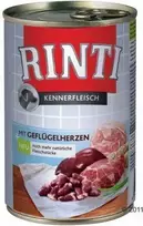 FINNERN GmbH end Co. KG Rinti Kennerfleisch suaugusių šunų konservuotas pašaras su vištų širdelėmis, 400g