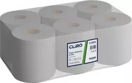 Cliro - Jumbo tualetinio popieriaus ritinys, makulatūros, 12 rulonų, 130 m - Pilka