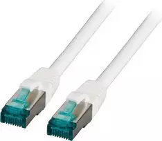 EFB RJ45 kryžminis kabelis S/FTP, Cat.6A, LSZH, 1,5 m, baltas (MK6001.1,5W)