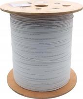 Kabel światłowodowy wewnętrzny FTTH 2 wł. ze złączami SC, SM 9/125 OS2 G57A1, B2ca, LSOH, biały, 1km | DK-D3902-1-SC-W | 4016032485421