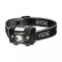 Orno LED žibintas ant galvos VIRONE, 3W, 6000K, 70lm, elementai 3xAAA (neįeina), juodos sp
