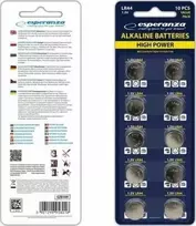 ESPERANZA BATERIE ALKALICZNE LR44 AG13 10SZT BLISTER