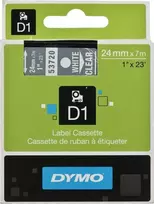 Dymo DYMO D1 24 MM X 7M skaidri (baltos spalvos)