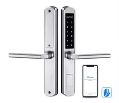 Digitalas Išmani durų spyna DIGI A210 TTLock (sidabrinis) su 3585 užraktu Bluetooth. įvairaus tipo durims