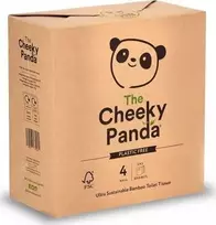Cheeky Panda bambuko tualetinis popierius trijų sluoksnių 4 ritiniai iš popieriaus - Cheeky Panda