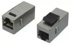 EuroLan combined keystone/coupler, STP, Cat.5e, RJ45 female - RJ45 female