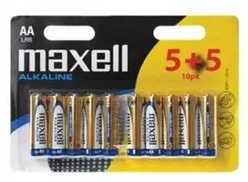 MAXELL Alkaline batteries AA (R6), blister 10 pcs