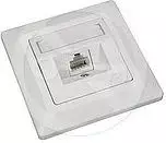 Solarix 1 x RJ45 baltas pleistras (SX9-1-5E-UTP- WH)
