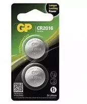 GP CR2016 lithium button cell battery 2pcs