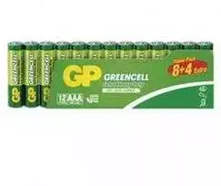 GP Greencell AAA (R03) cinko oro baterijos, 12 vnt. lizdinėje pakuotėje