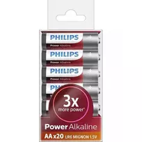 Baterija Philips Power Alkaline AA 20 lizdinių plokštelių