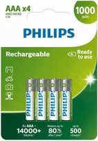 PHILIPS R03B4RTU10/10 AAA Rechargeable Batteries (4pcs)