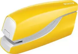 Stapler Leitz WOW akumuliatorius elektros laikiklis, geltona, 3 metų garantija, 10 lapai 55661016