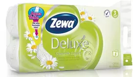 ZEWA Toilet paper, 3-ply, 8 rolls, "Deluxe", chamomile