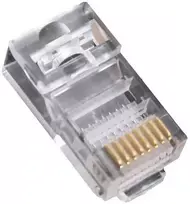 EuroLan UTP RJ45 connector, Cat.5e, 8p8c, auksinis plated