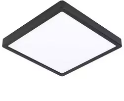 Lubinis šviestuvas LED panelė (SLIM) virštinkinė kvadratinė juoda 18W, 3000K, IP44