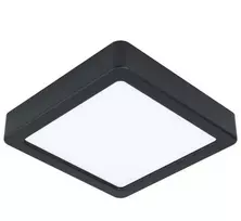 Lubinis šviestuvas LED panelė (SLIM) virštinkinė kvadratinė juoda 12W, 3000K, IP44