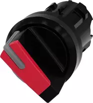 Siemens Jungiklis su apšvietimo parinktimi 22 mm apvalus plastikinis juodas/raudonas kr rašiklis 2 padėtys o-i 3SU1002-2BF20-0AA0