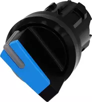 Siemens Jungiklis su apšvietimo parinktimi 22 mm apvalus plastikinis juodas/mėlynas kr rašiklis 2 padėtys o-i 3SU1002-2BF50-0AA0