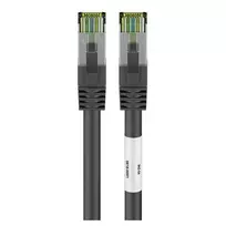 Goobay CAT8.1 S / FTP (PiMF) tinklo kabelis, 0,5 m, juodas