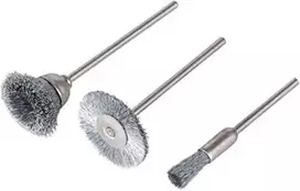 Tivoly Miniatiūrinių šepečių rinkinys grąžtui 3vnt, 2,3mm kotelis