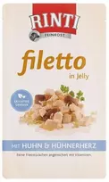 FINNERN GmbH end Co. KG Rinti Filetto šunų konservai su vištiena ir ėriena 100 g, maišelyje