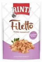 FINNERN GmbH end Co. KG Rinti Filetto šunų konservai su vištiena ir kumpiu 100 g, maišelyje