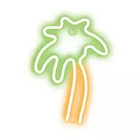 Neon LED Light Palmė žalia oranžinė NNE04 Neolia