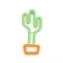Neon LED Light CACTUS oranžinė ir žalia kaktusas baterijos + USB FLNE02 Forever Light