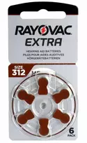 Baterijos Klausos Aparatams Rayovac Extra 312 8 Vnt.