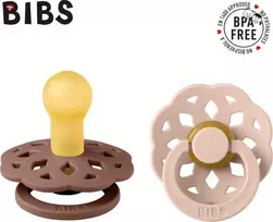 BIBS čiulptukų rinkinys 1 dydis (0 - 6 mėn.) Boheme Woodchuck/Blush